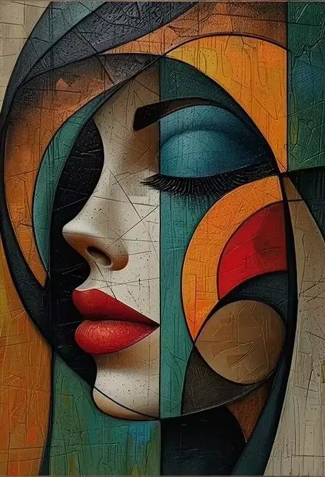 Puzzles de 500/1000/1200/2000 pièces, profil de femme abstrait, jeux d'activités familiales pour sal