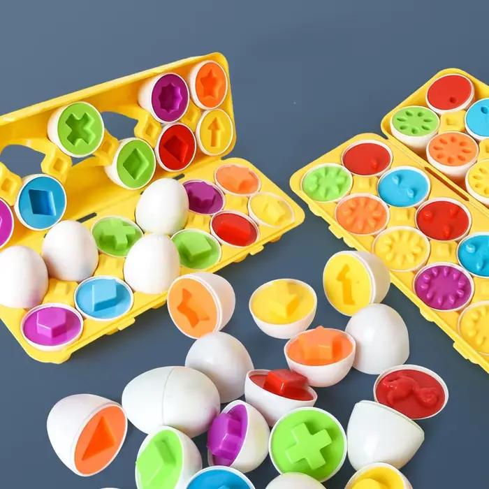 Jeux Montessori, jouet pour bébé, puzzle en forme d'œuf intelligent pour enfants, jouet de développe