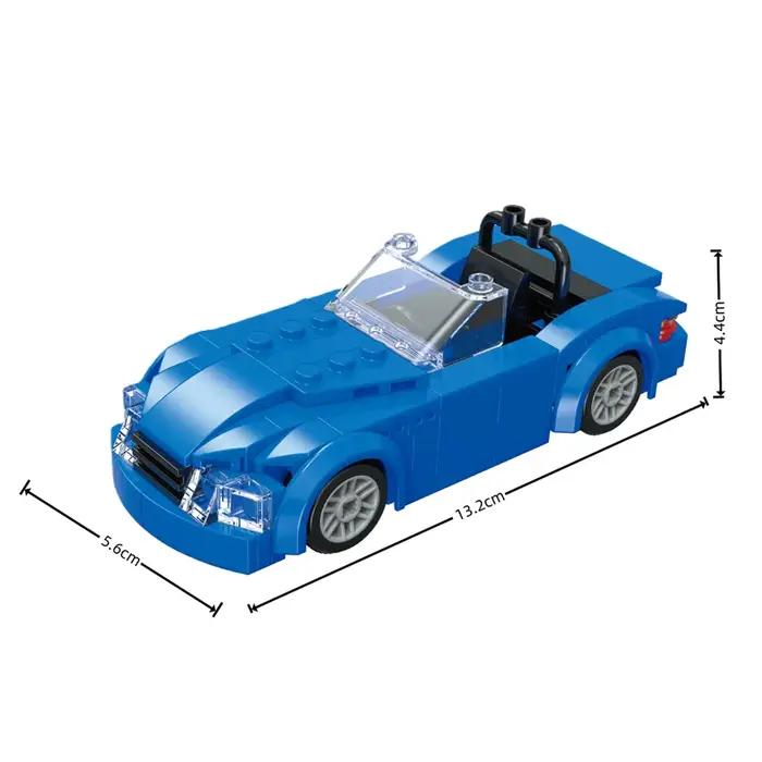 Ensemble de blocs de construction de modèle de voiture de course 3D, jouet d'assemblage DIY pour les