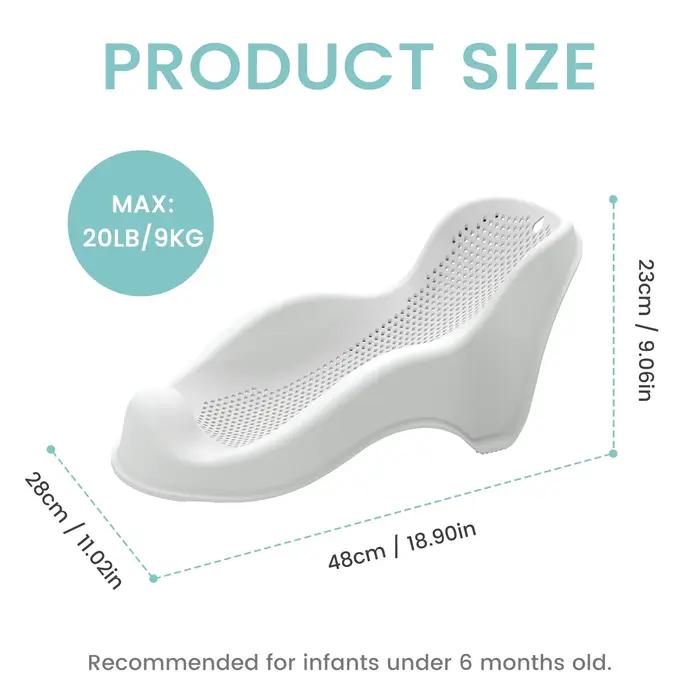 Support de bain doux pour bébés nouveau-nés - Siège de bain ergonomique, facile à nettoyer et confor