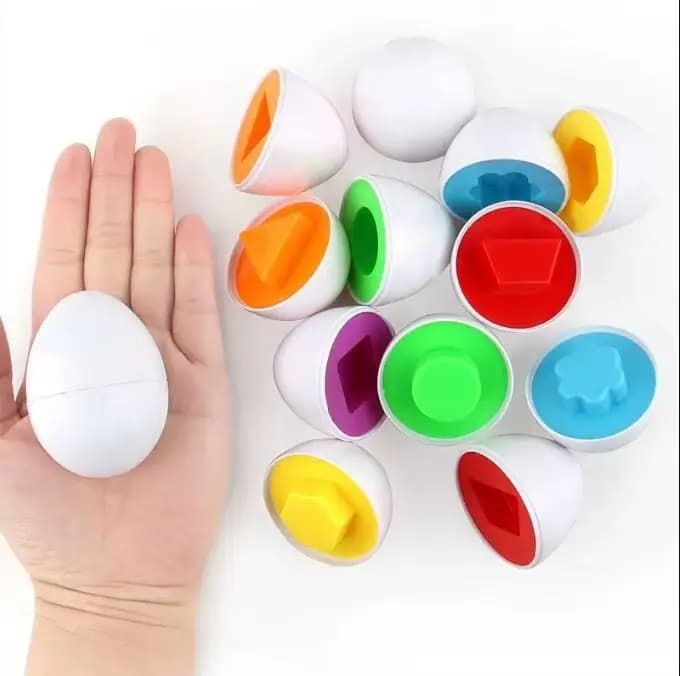 Puzzle d'emoufs Intelligents Montessori pour Enfant de 2 Ans Jouet Sensoriel Couleurs Progressives J