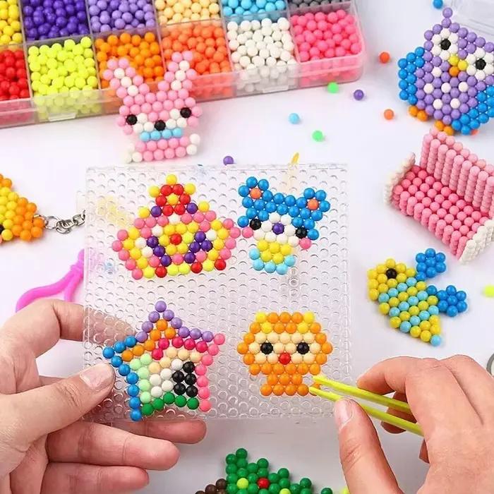 Perles de fusible d'eau magiques faites à la main, perles créatives, jouets artisanaux d'art, perles