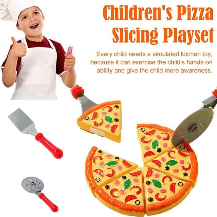 Jouet de coupe de Pizza pour enfants, Simulation de Dinette de Pizza en plastique, jouet de cuisine 