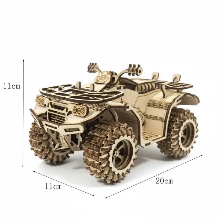 OUZEY – Puzzle 3D en bois pour véhicule de sable et de plage, Kit de construction de maquettes décou