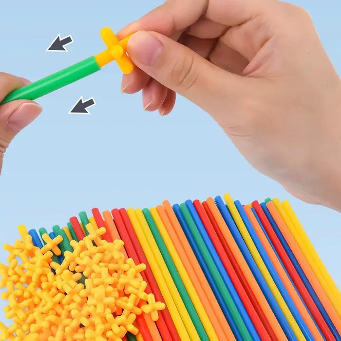 Yiqu paille douce magique bâton intelligent bloc de Construction Puzzle de Construction bricolage ma