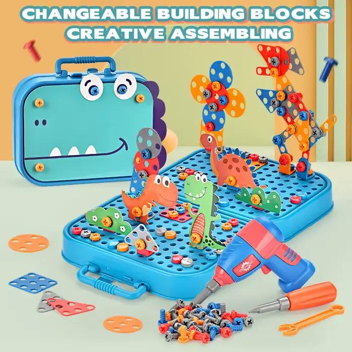 Jouets pour enfants, ensemble d'outils, perceuse électrique, écrou à vis, Puzzle 3D, jeu de simulati