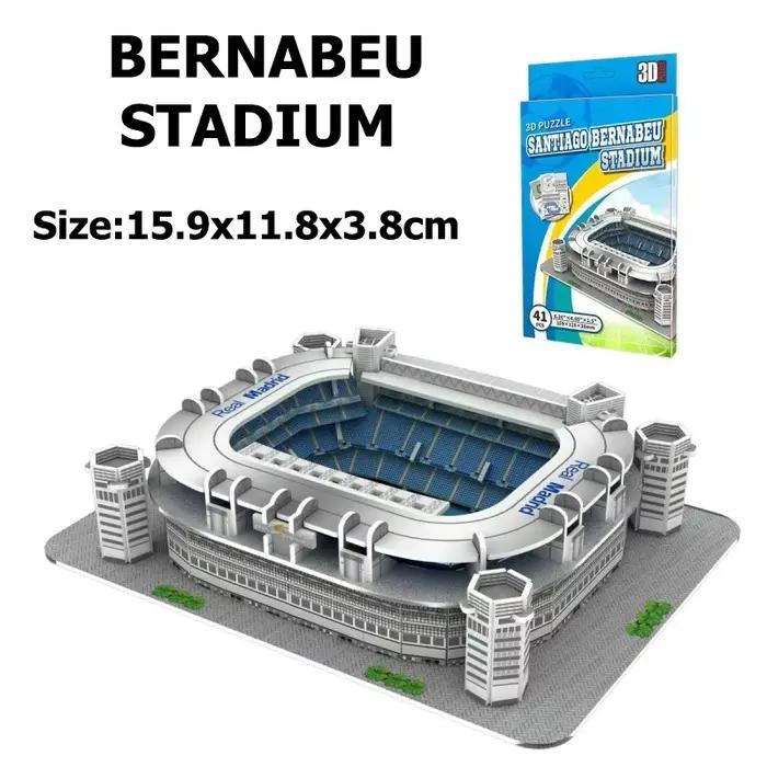 Champ de Football Miniature 3D, Puzzle à monter soi-même, modèles de stades de renommée mondiale, je