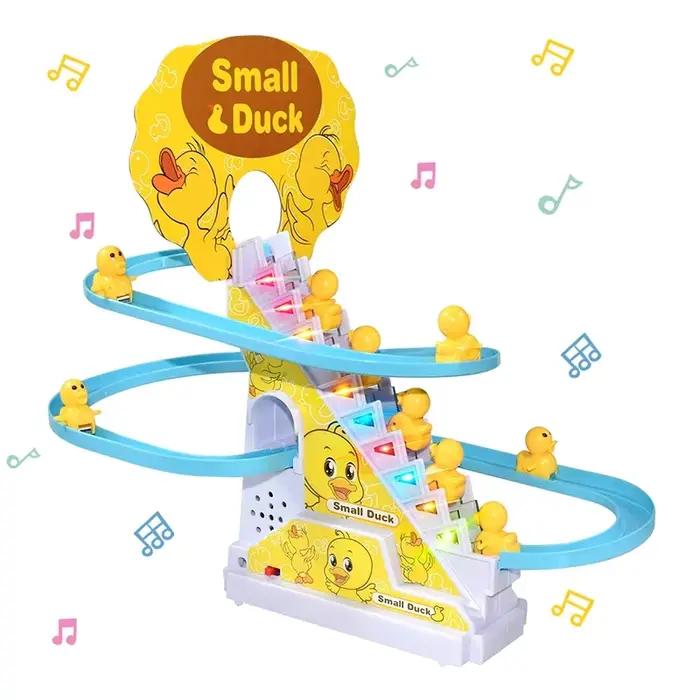 Ensemble de jouets de piste de course pour canards grimpeurs automatiques, circuit de montagnes russ