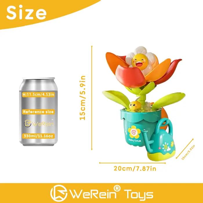 Jouet de bain à ventouse Tournesol, mode d'arrosage multifonctionnel, amusant pour bébés et enfants,