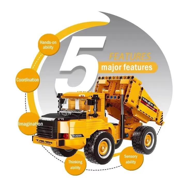 Ville technique MOC WheelLoader voiture camion minier lourd grue blocs de construction bricolage ing