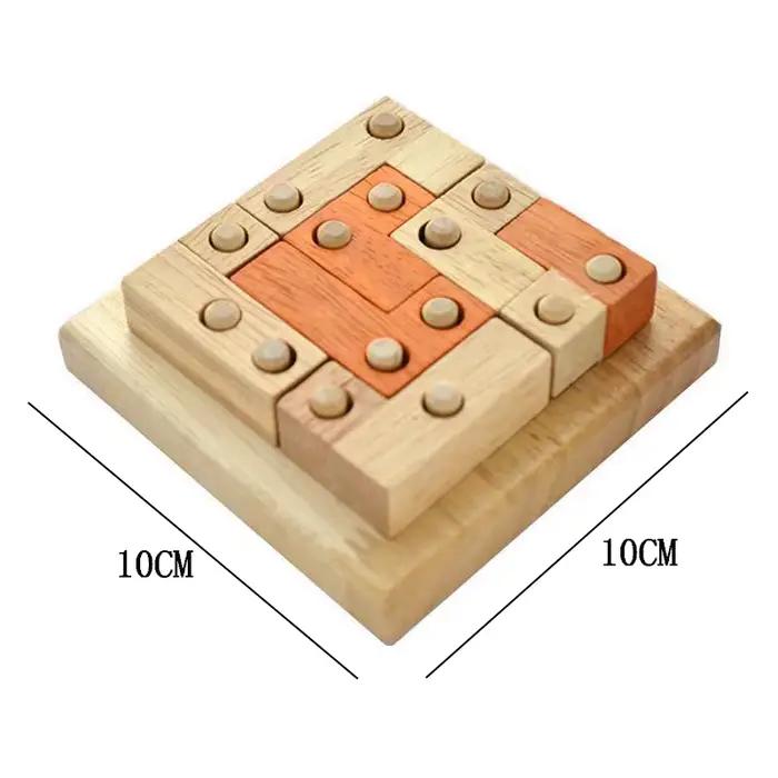 Jeu de Puzzle cognitif de forme géométrique, logique en bois, jouets de développement intellectuel, 