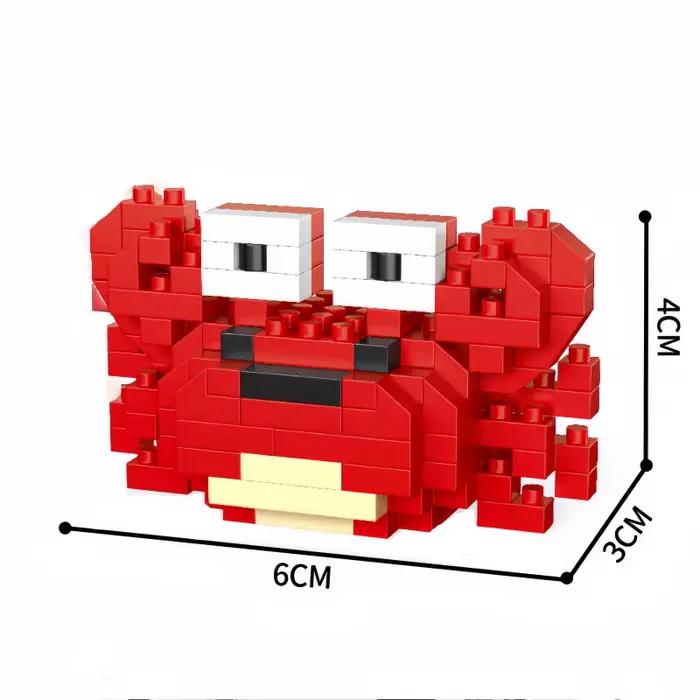 KNEW BUILT – Micro blocs de construction, pingouin, dauphin, tortue, créature océanique, jouets, aim