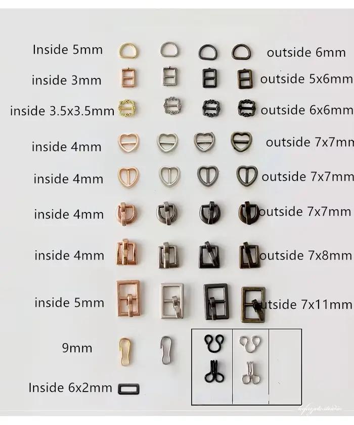 Mini boutons pour bricolage de vêtements de poupée, 20 pièces, sac en jean, boucles métalliques, vêt