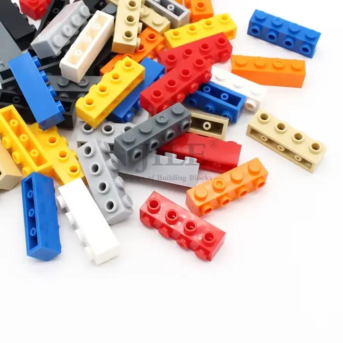 20 pièces MOC Compatible 30414 brique modifiée 1x4 avec goujons sur les blocs de Construction latéra