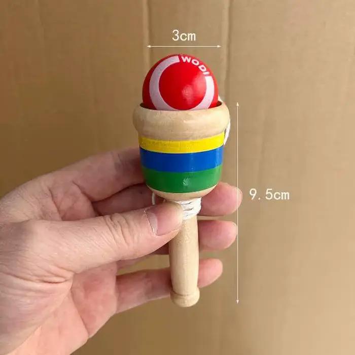 Jeu de lancer et d'attraper en bois avec cible à billes, jouet éducatif pour la coordination œil-mai