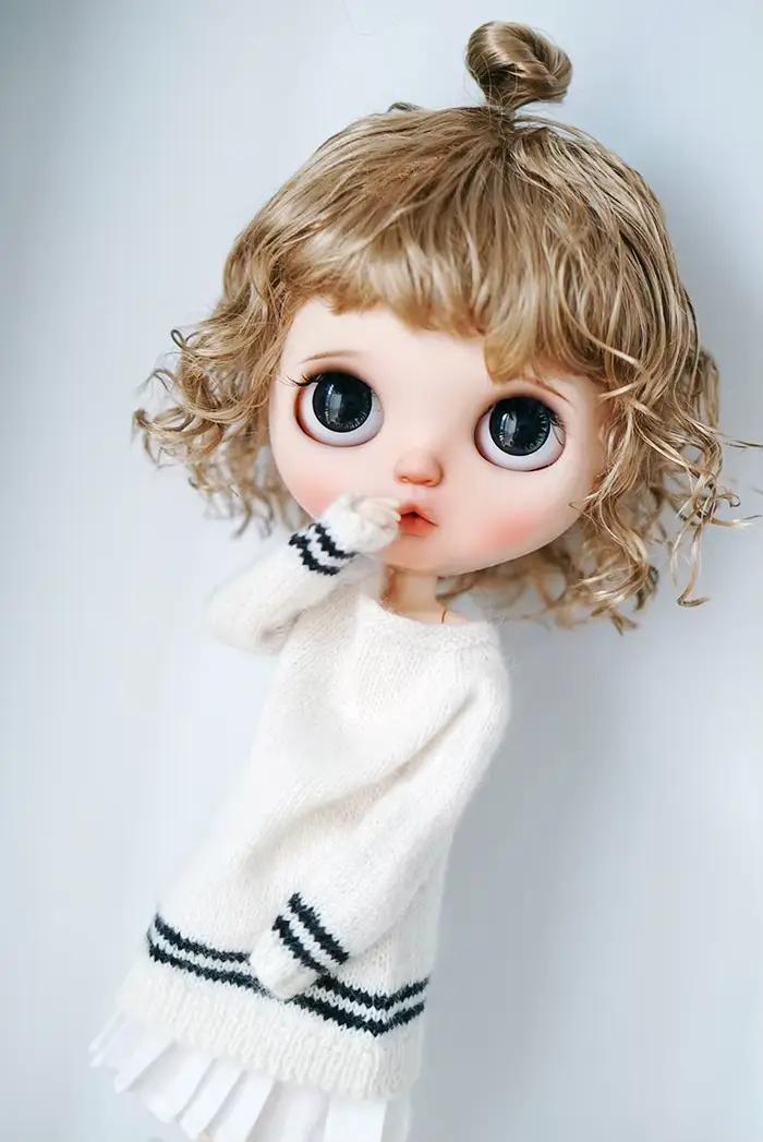 Poupée Blythes ultraviolette, s'adapte à 1/6, taille 9-10, mode, petit pincement amovible, imitation