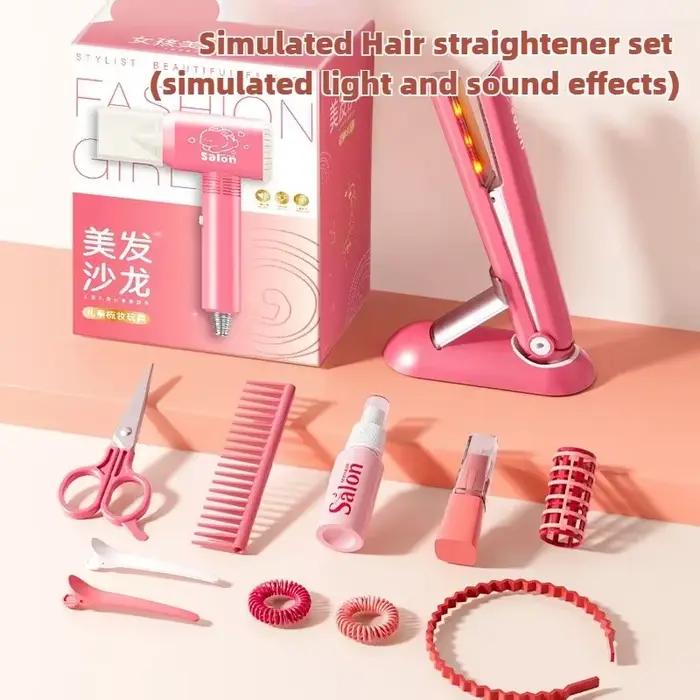 Jouets de beauté pour filles, jeux de rôle de barbier à la mode, Simulation de coupe de cheveux, sèc