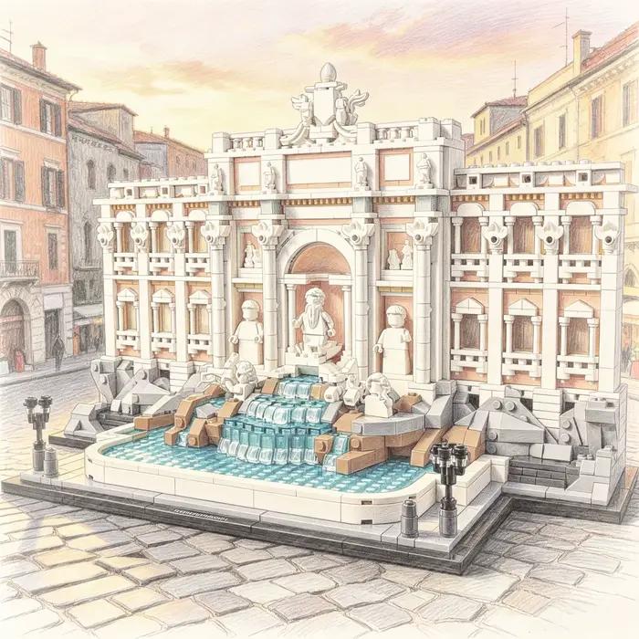 ​ Le modèle en briques du nouveau bâtiment, la célèbre construction, est une collection de cadeaux d