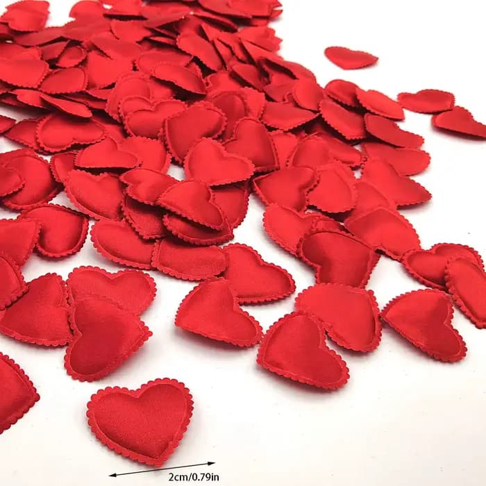 Tissu rembourré romantique pour la saint-valentin, 200 pièces, pétales de lancer, cœurs d'amour pour
