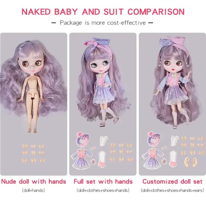 ICY DBS – poupée Blyth 1/6 BJD, corps articulé, peau blanche, visage mat, Combo spécial, jouet 30cm