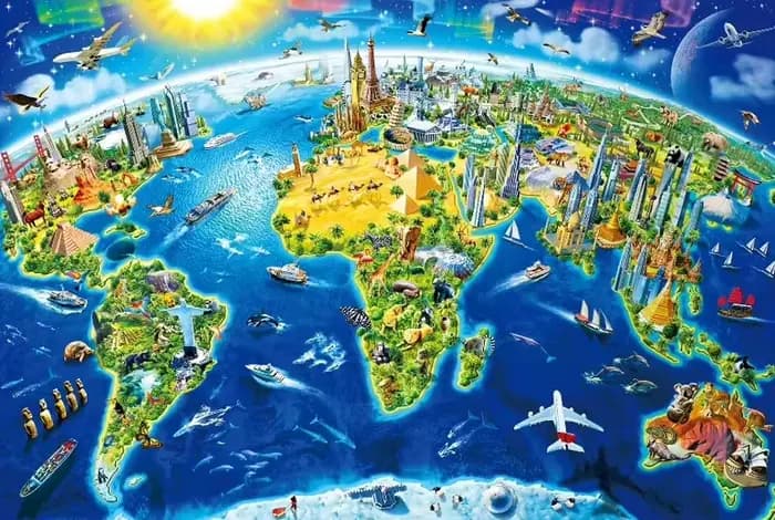 Puzzles de 500/1000/1200/2000 pièces sur les monuments mondiaux, jeux d'activités familiales pour sa