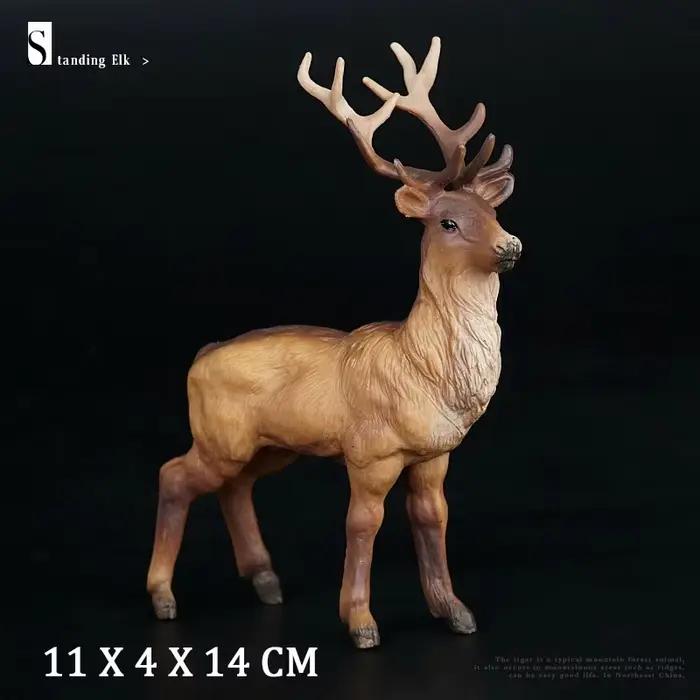 Simulation d'animaux sauvages, éléphant, Lion, Graffe, ours brun, Figurines d'action, faune, cerf Si