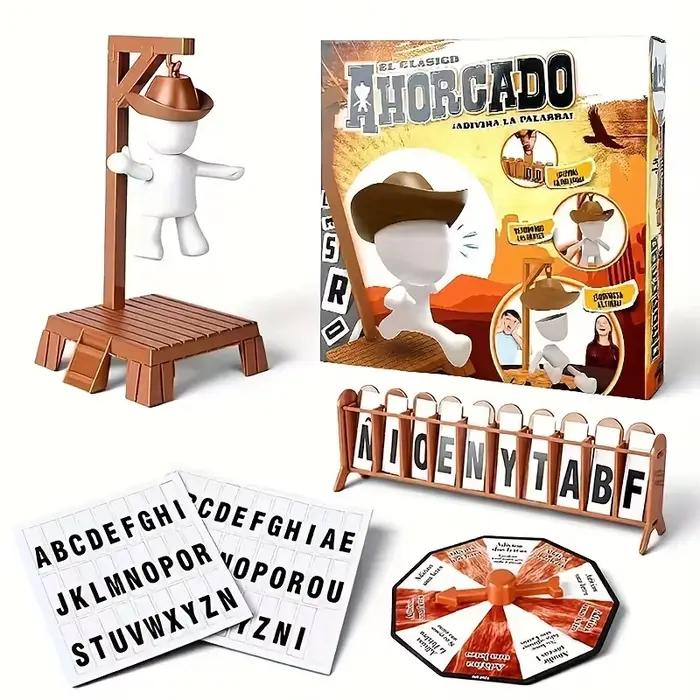 Jeux de société Hangman magnétiques Cowboy, mot de devinette mystère avant de Hank Falls suspendu av