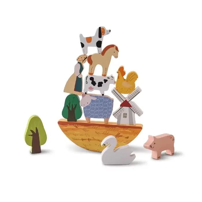 Jouets sensoriels Montessori, jouets à empiler pour bébés, maisons fores, réplique de blocs de forêt