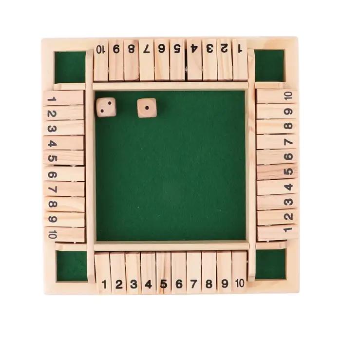 Jeu de carreaux en bois à déplacement rapide, tableau classique, maison numérique Mahjong, fête de f