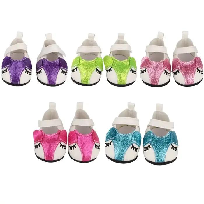 Chaussures à nœud de dessin animé mignon pour fille américaine, accessoires de vêtements au beurre, 