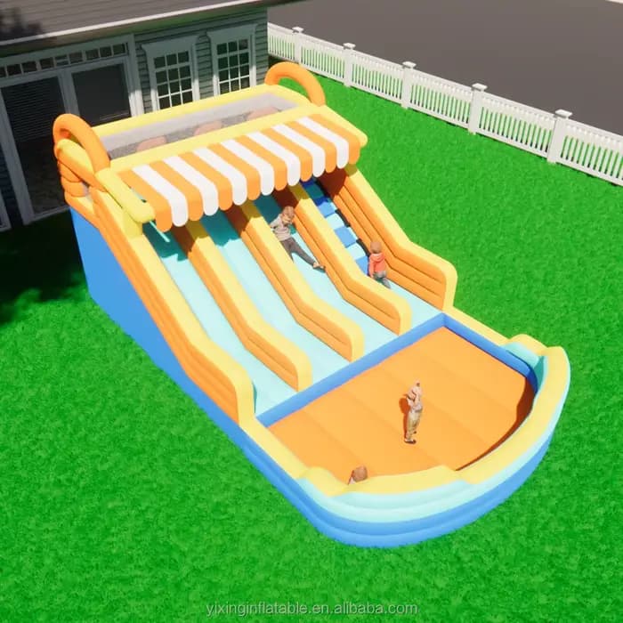 Parc aquatique pour enfants, adapté aux fêtes en plein air et dans la cour, toboggan aquatique gonfl