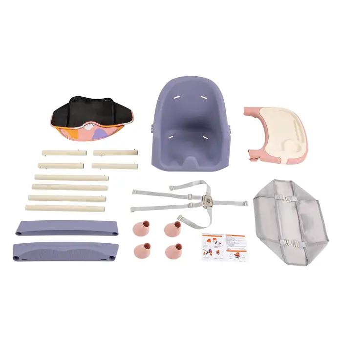 Chaise haute BYMAOCAR 4-en-1, chaise haute pliable pour enfants, siège bébé portable avec repose-pie