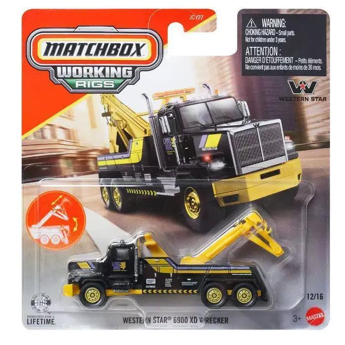 Camions de chantier Mattel Matchbox, modèles réduits en métal 1/64, jouets pour garçons, niveleuse r