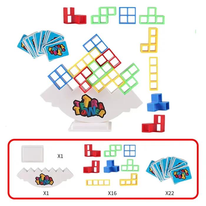 Tetra tour Balance blocs empilables jeu bloc de construction brique jouet de bureau jeux de société 