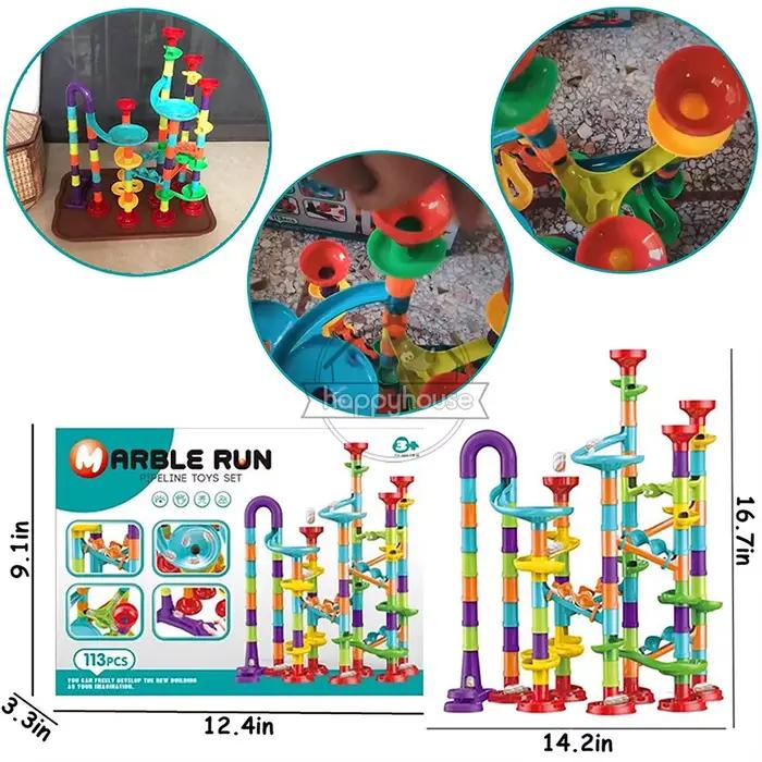 Blocs de construction de piste de course en marbre pour enfants, labyrinthe 3D, rouleau de balle, jo