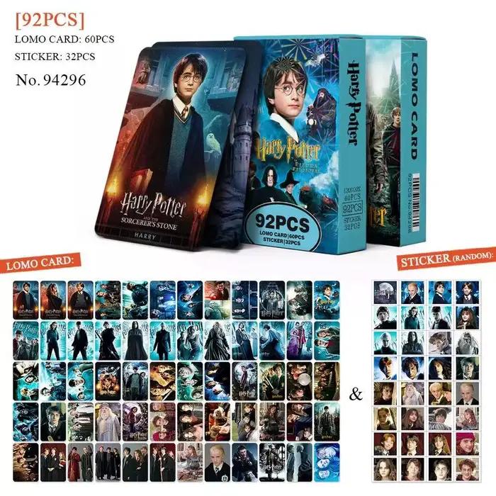 92 mini-cartes Harry Potter, cartes photo de 3 pouces, mini-autocollants, cartes LOMO double face, c