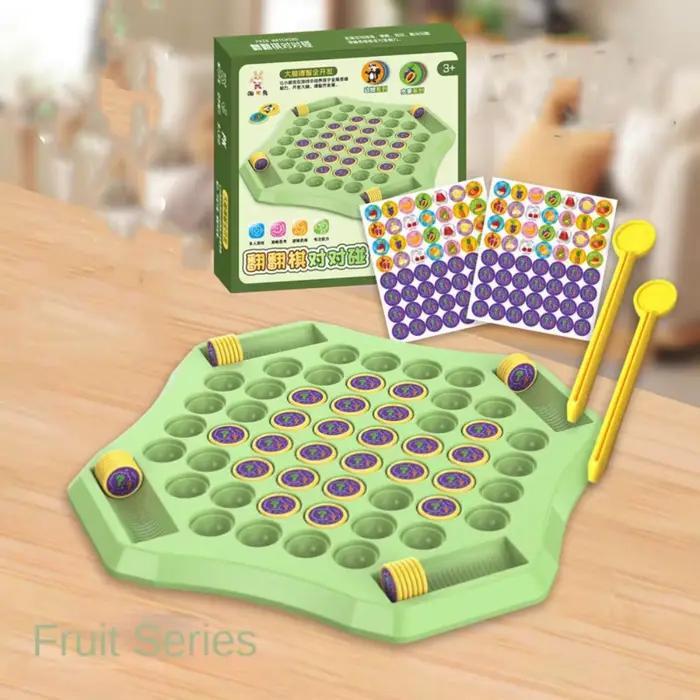 Jeu de mémoire à rabat de fruits, échecs à rabat avec échiquier, entraînement à la Concentration, éc