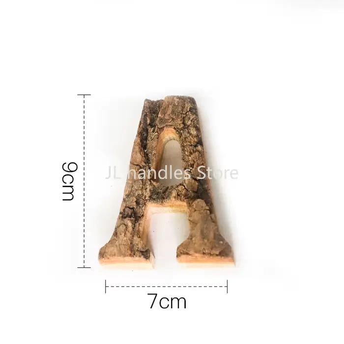 Lettres de l'Alphabet et Chiffres en Bois Naturel Vintage, Accessoires de Décoration pour la Maison,