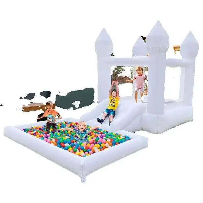 Jeux d'intérieur et d'extérieur de 9 pieds pour enfants, château sautant avec toboggan et fosse à ba