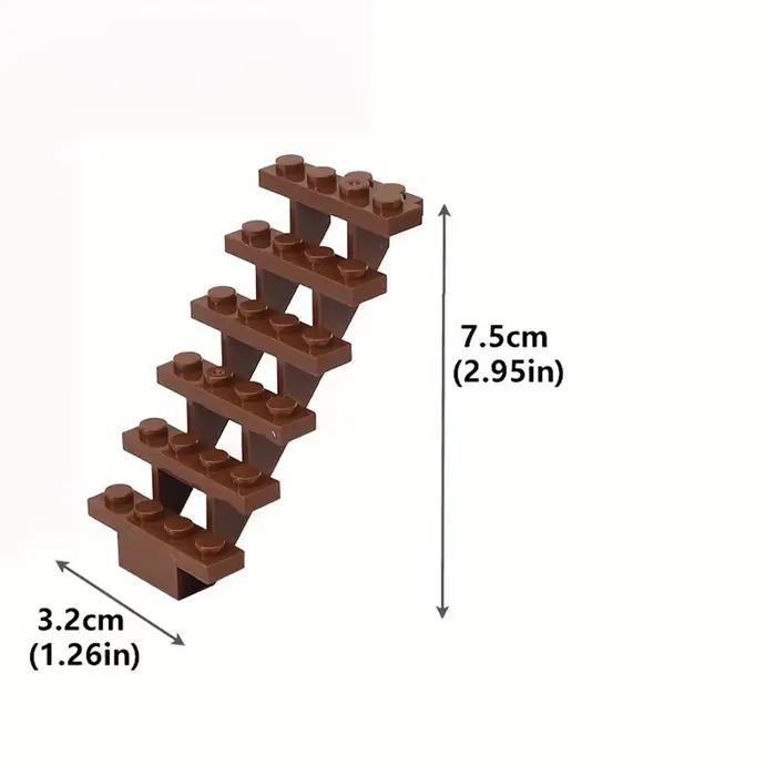 4 pièces escalier MOC briques 7x4x6 maison escaliers droite ouverte 30134 marches échelle modulaire 