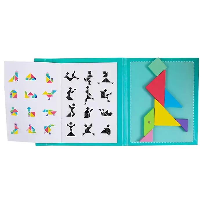 Puzzle magnétique 3D en forme géométrique, Tangram, jeux Montessori pour enfants, jouets éducatifs e