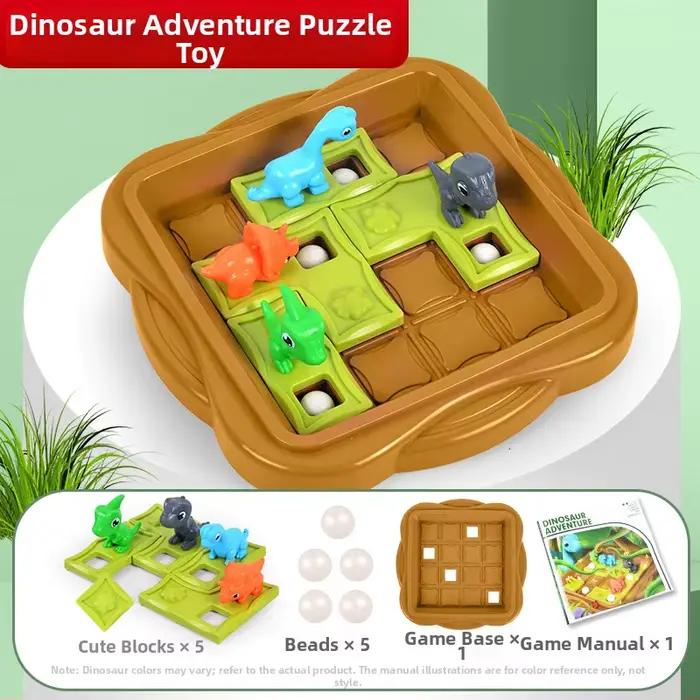 Jeu de puzzle à billes en forme de labyrinthe de dinosaures pour enfants, entraînement à la pensée l