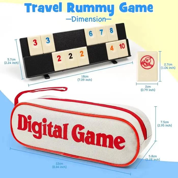 Jeu de Rummy Cube avec étui portable