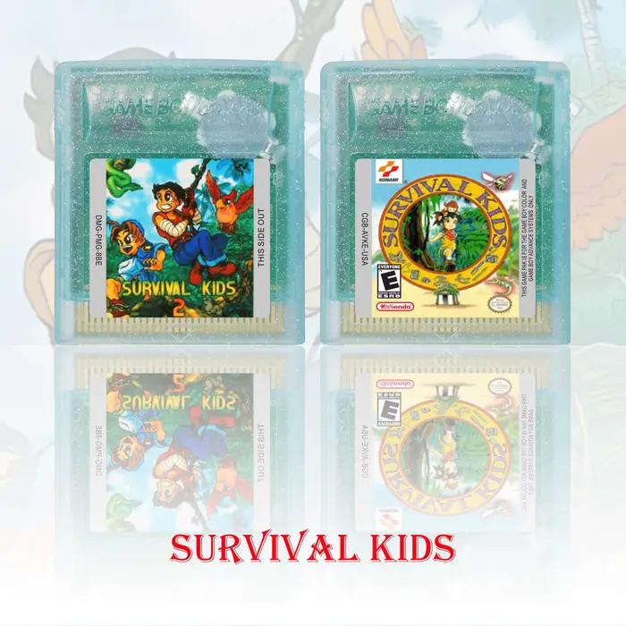 Cartouche de jeu GBC de la série Survival Kids, carte de console de jeu vidéo 16 bits de haute qualité avec batterie, jeu vidéo GBC