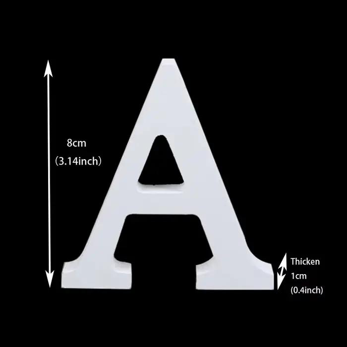 Lettres de l'Alphabet en Bois Blanc Autoportantes