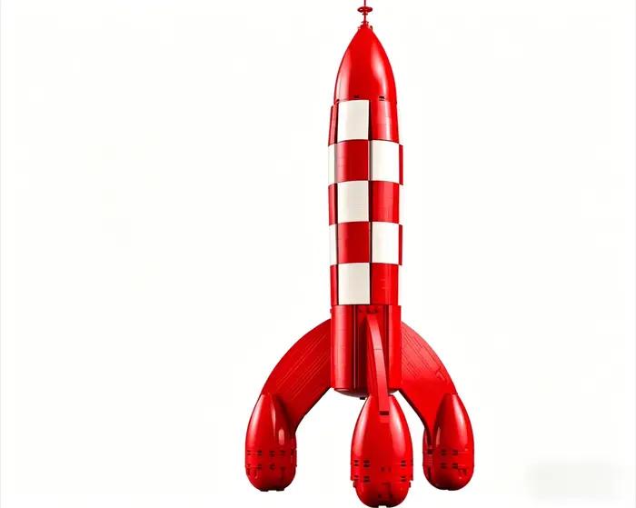 1283 pièces Nouveau modèle de fusée lunaire Tintin