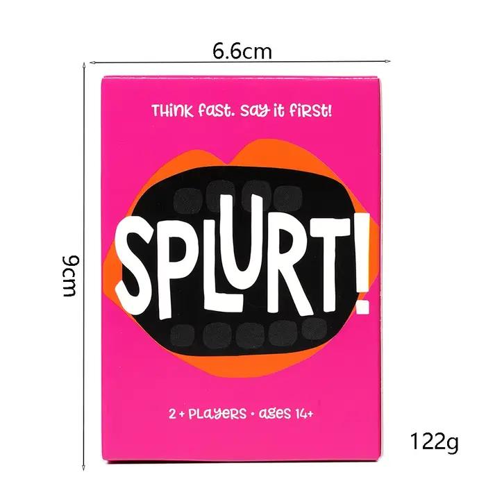 Jeu de cartes Splurt Splurt! Jeu de cartes de fête portable
