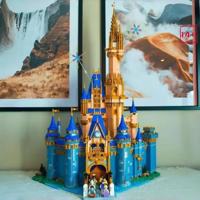 4837 pièces Blocs de construction Disney Castle and Grounds, haute difficulté, briques d'assemblage pour adultes, modèle de construction de films, jouet pour adultes, cadeau