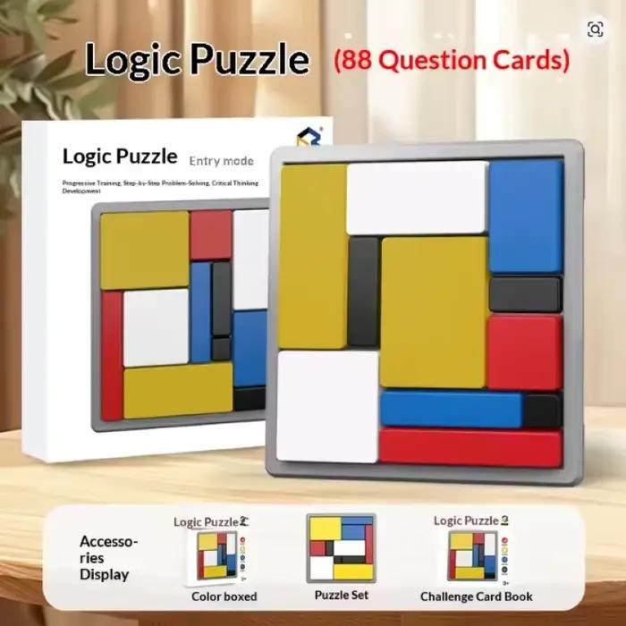 Puzzle logique, formation à la pensée logique, jeux de blocs de construction, blocs de puzzle, développement interactif de l'intelligence, jouets