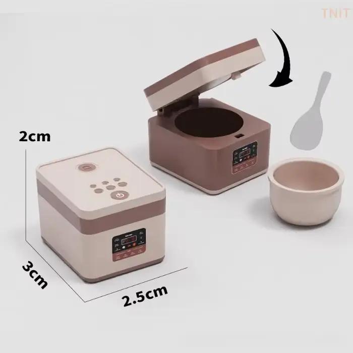 1 pièce Réaliste Four à micro-ondes, Cuiseur à riz, Cuiseur à œufs, Jouet de maison de poupée 1:12, Appareils électroménagers de cuisine, Meubles
